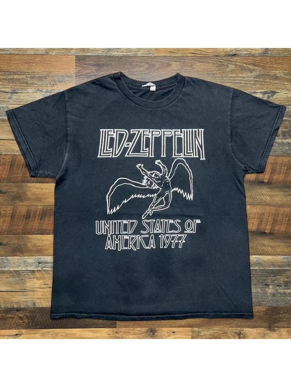 Vintage Led Zeppelin T-Shirt U.S. Tour 1977 Y2K Alstyle Tag Size Medium